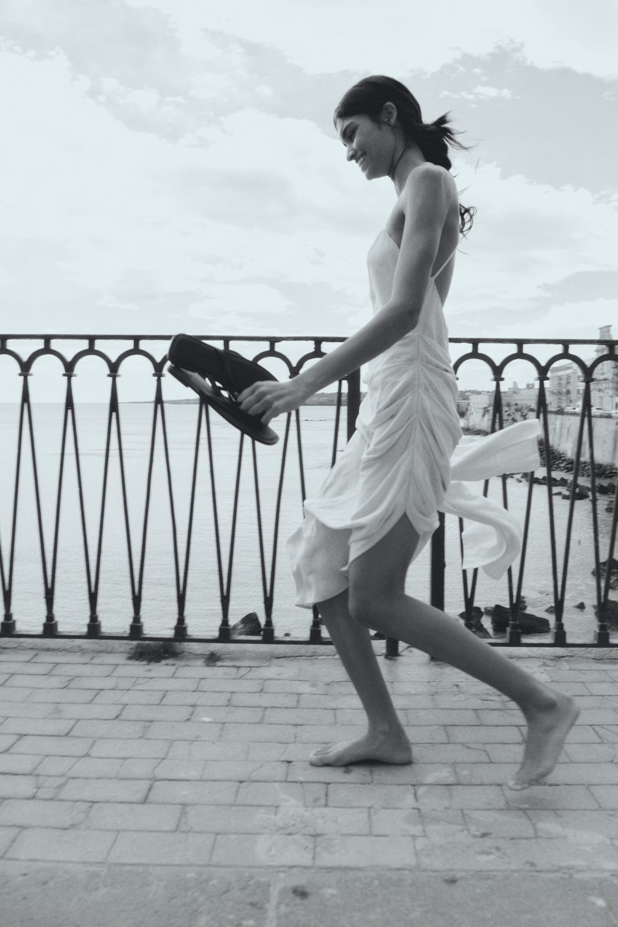 Draped Linen-Blend Dress | H&M (US + CA)