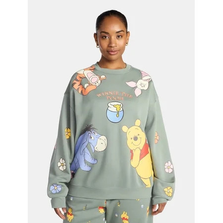 Disney Winnie the Pooh and Friends Women's Honey Pot Graphic Sweatshirt with Embroidery, Sizes XXS-4X | Walmart (US)