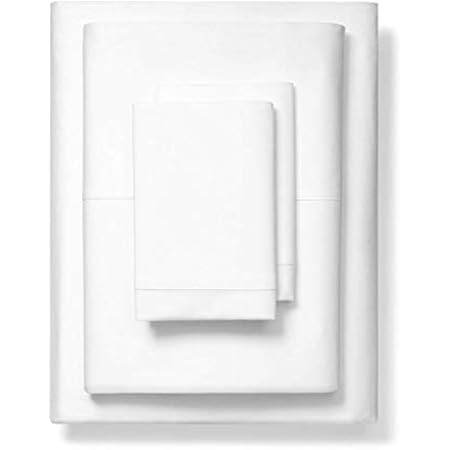 Amazon Basics Kids 100% Cotton Durable, Super Soft Sheet Set - Full, White | Amazon (US)