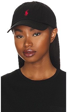 Polo Ralph Lauren Chino Cap in Black & Red from Revolve.com | Revolve Clothing (Global)