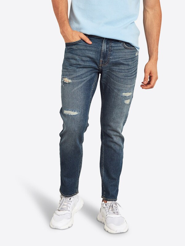 HOLLISTER Jeans 'BTS19-SKNY CROP DARK REPAIR 1CC' in blue denim | ABOUT YOU (DE)