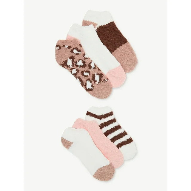 Joyspun Women's Low Cut Cozy Socks, 6-Pack, Size 4-10 | Walmart (US)