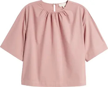 Shirred Neck Woven Top | Nordstrom