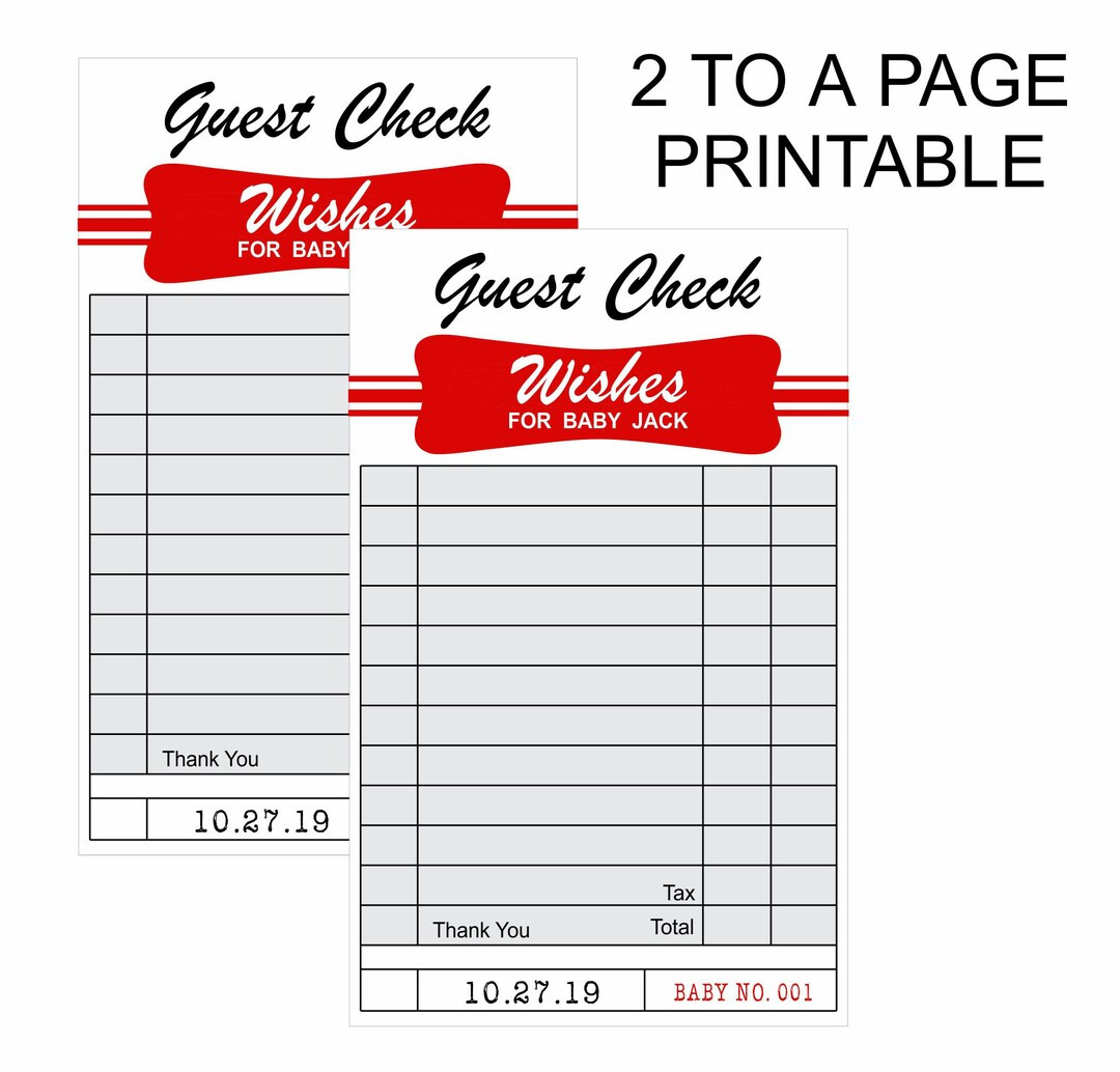 Digital 50's Baby Shower Wishes Tickets, Baby Shower Game | Etsy (US)