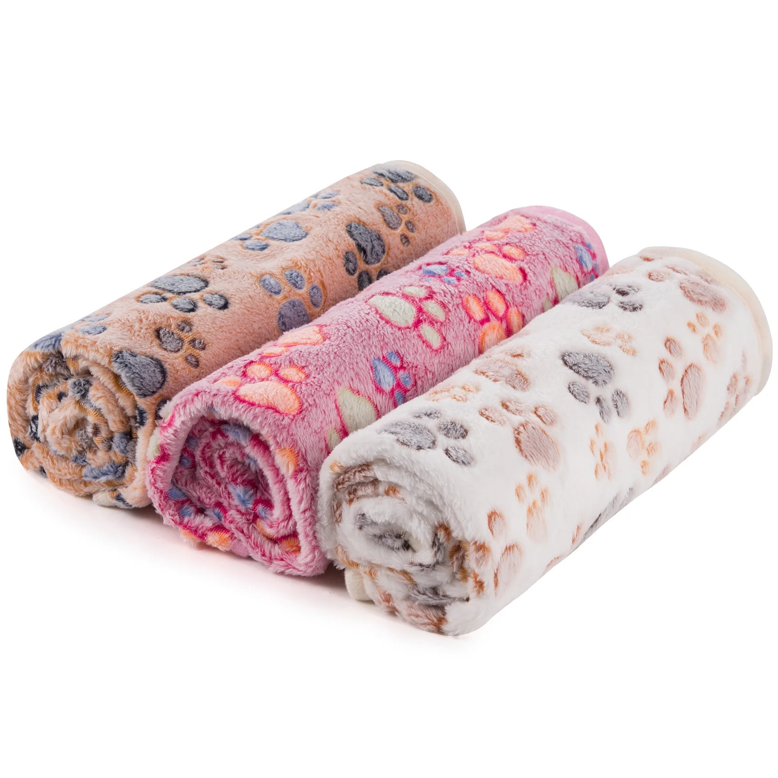 MIADORE 3 Pack of Pet Blankets - 24 x 32 Soft Warm Paw Print Blanket/Bed Cover for Dogs and Cats,... | Walmart (US)