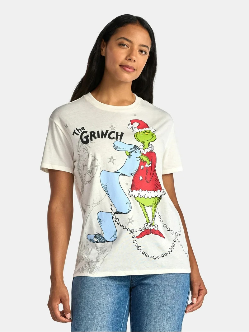 The Grinch Story Women's Graphic Tee with Short Sleeves, Sizes XXS-XXL - Walmart.com | Walmart (US)