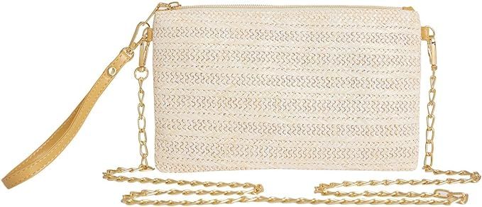 Wicker Purse Straw Bags for Women Woven Wristlet Wallets Handbag Rattan Vacation Purses Crossbody... | Amazon (US)