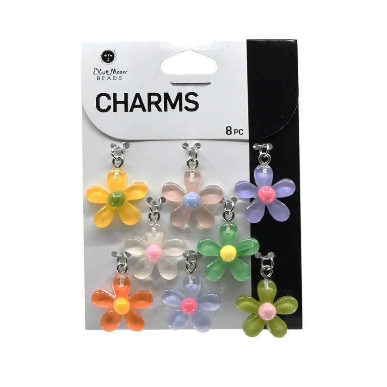 Blue Moon Beads Multi-Color Daisy Charms, Set of 8 | Walmart (US)