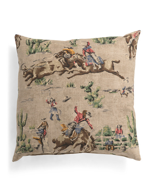 22x22 Wild West Pillow | TJ Maxx