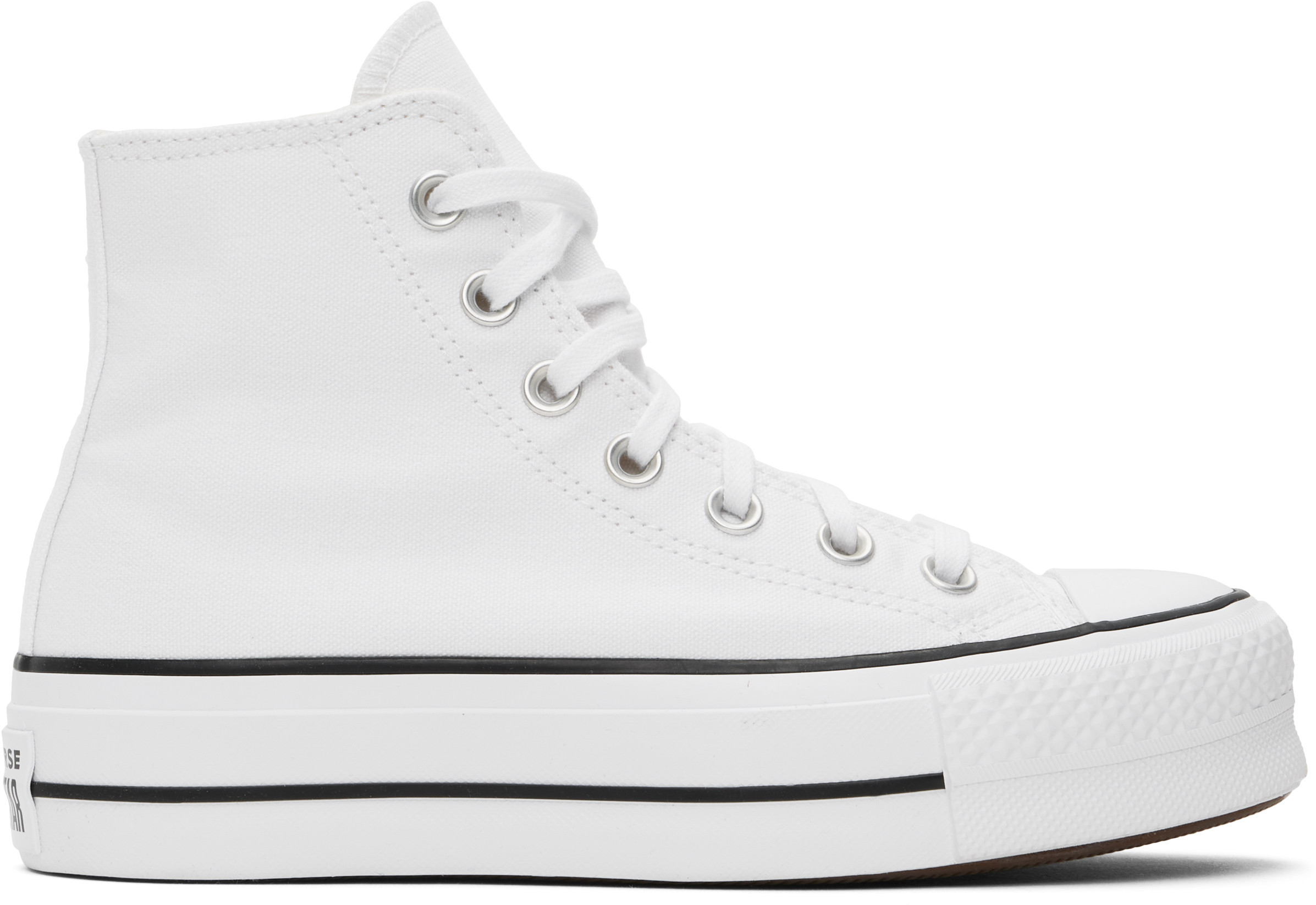 Converse White Chuck Taylor All Star Canvas Platform High Top Sneakers | SSENSE