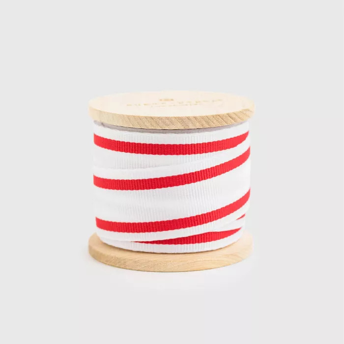 1.5in x 15ft White with Red Grosgrain Ribbon - Sugar Paper™ | Target