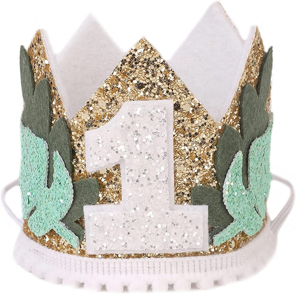 Jungle Themed 1st Birthday Banner and Hat - Hunting Party, Baby Jungle Themed Birthday, Gold 1st ... | Amazon (US)