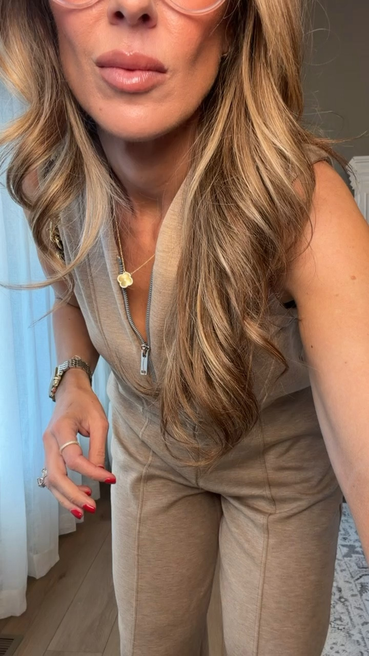 This jumpsuit is so perfect for everyday wear, loungewear, and travel!
Elevated loungewear, spanx jumpsuit, airport outfit, easy mom outfit, themominstyle 
Use code TMISXSPANX

#LTKootd #LTKTravel #LTKSeasonal