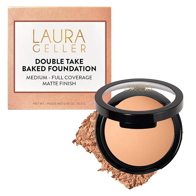LAURA GELLER NEW YORK Baked Double Take Powder Foundation – Longwear Buildable Medium to Full C... | Amazon (US)