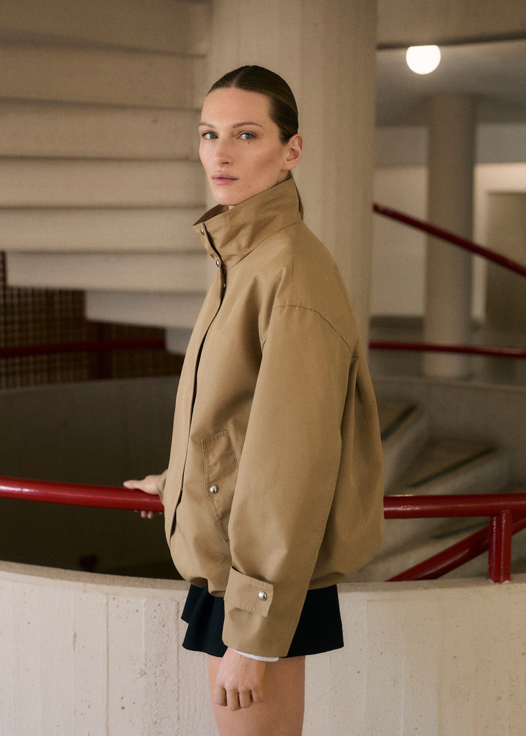 Cotton parka with gathered hem - Women | MANGO United Kingdom | MANGO (UK)