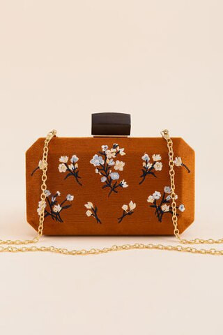 Annie Wooden Floral Clutch - francesca's | Francesca's