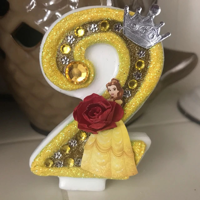 Handcrafted belle or ANY Themed Birthday Candles Decorated to Your Liking - Etsy | Etsy (US)