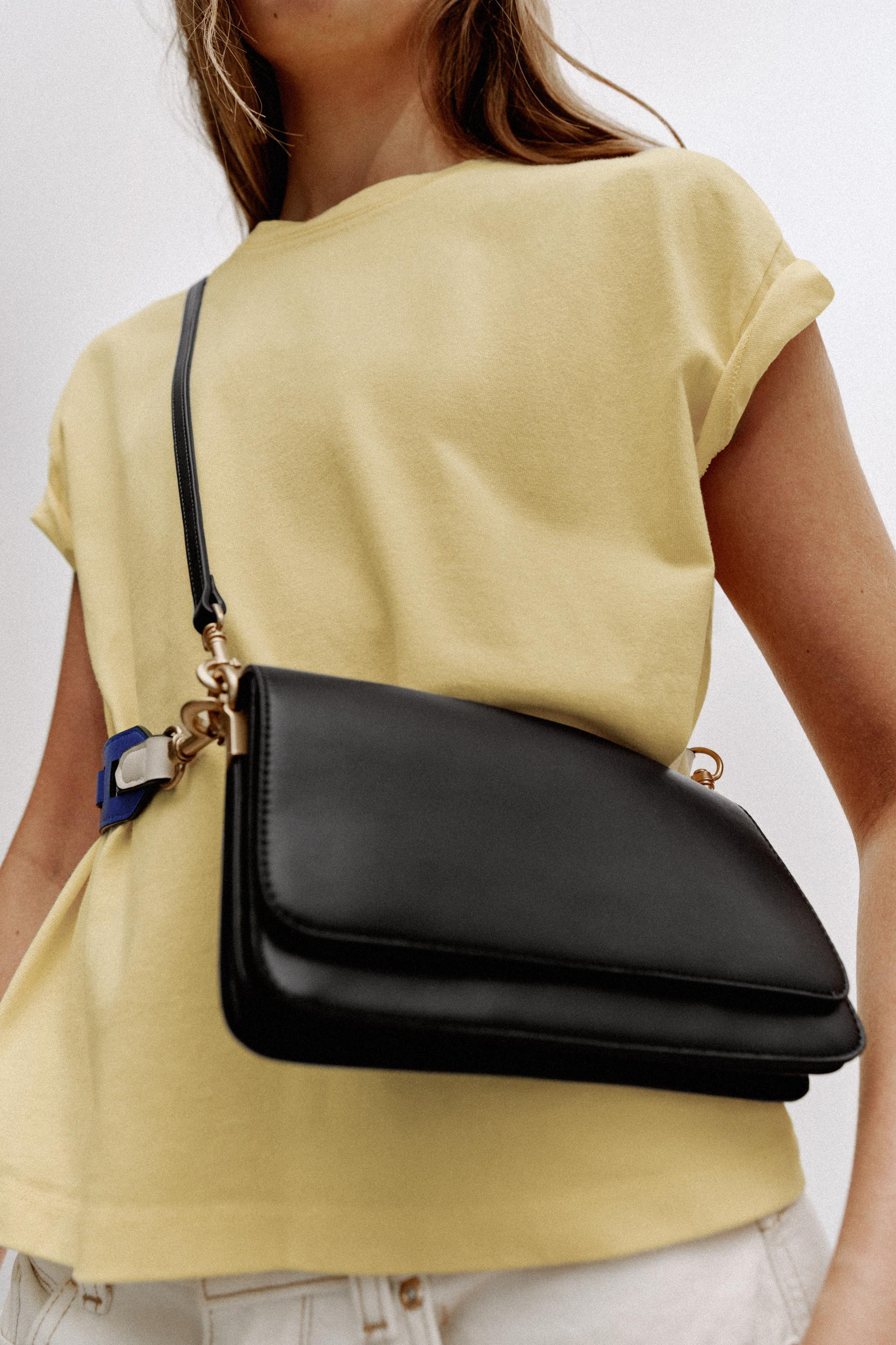 Zara - Crossbody Bag With Strap Detail - Black - One Size Only - Woman | Zara US