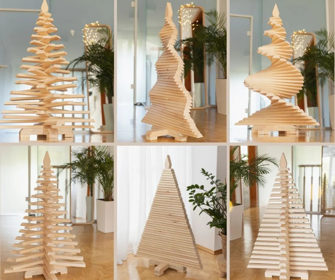 Christmas Tree Wood, Minimal Tree for Chrismas, Eco Holiday Tree for Small Space, Country Christm... | Etsy (US)