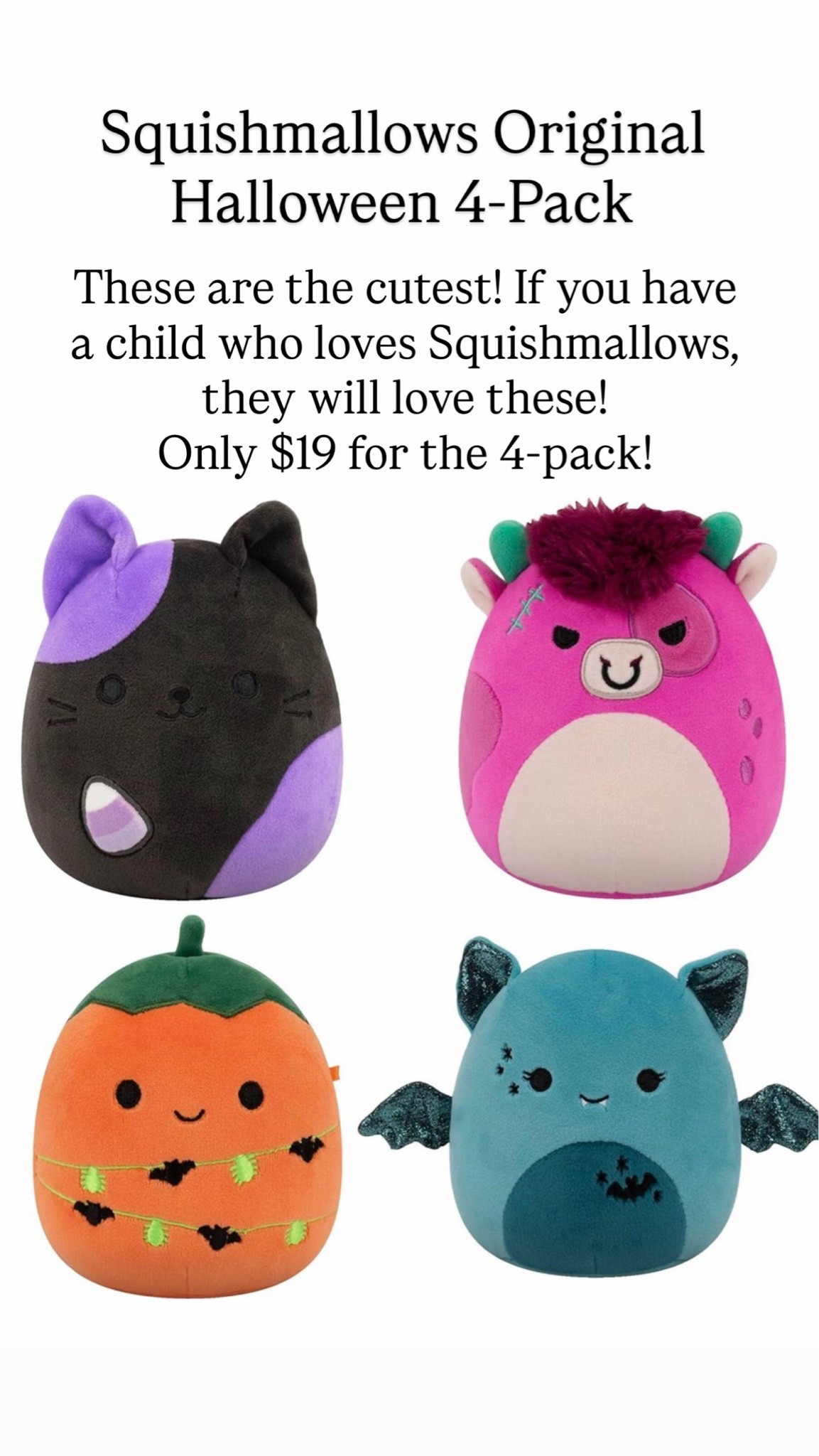 Squishmallows fans will love this Halloween 4-pack!

#LTKKids