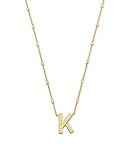 Kendra Scott Letter K Pendant Necklace for Women, Fashion Jewelry, 14k Gold-Plated Brass, Gold Metal, Letter K | Amazon (US)