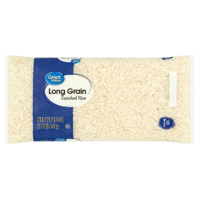 Great Value Long Grain Enriched Rice, 16 oz - Walmart.com | Walmart (US)