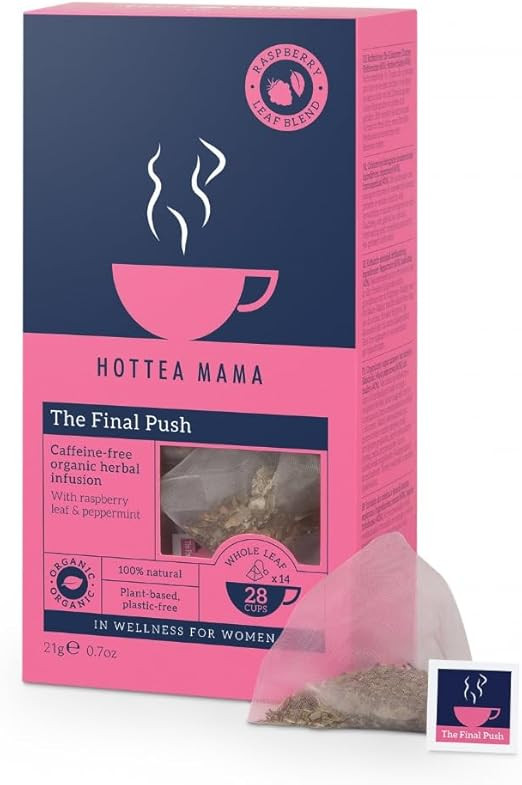 HOTTEA MAMA | The Final Push | Organic Raspberry Leaf Tea & Peppermint Blend for Pregnancy | Caff... | Amazon (UK)