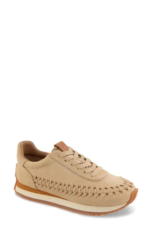Gentle Souls Jolena Woven Detail Sneaker in Sand Leather at Nordstrom, Size 11 | Nordstrom