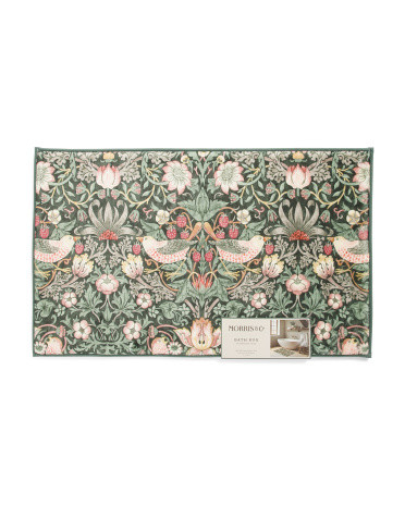 21x34 Strawberry Thief Printed Memory Foam Bath Rug | Polyester | Marshalls