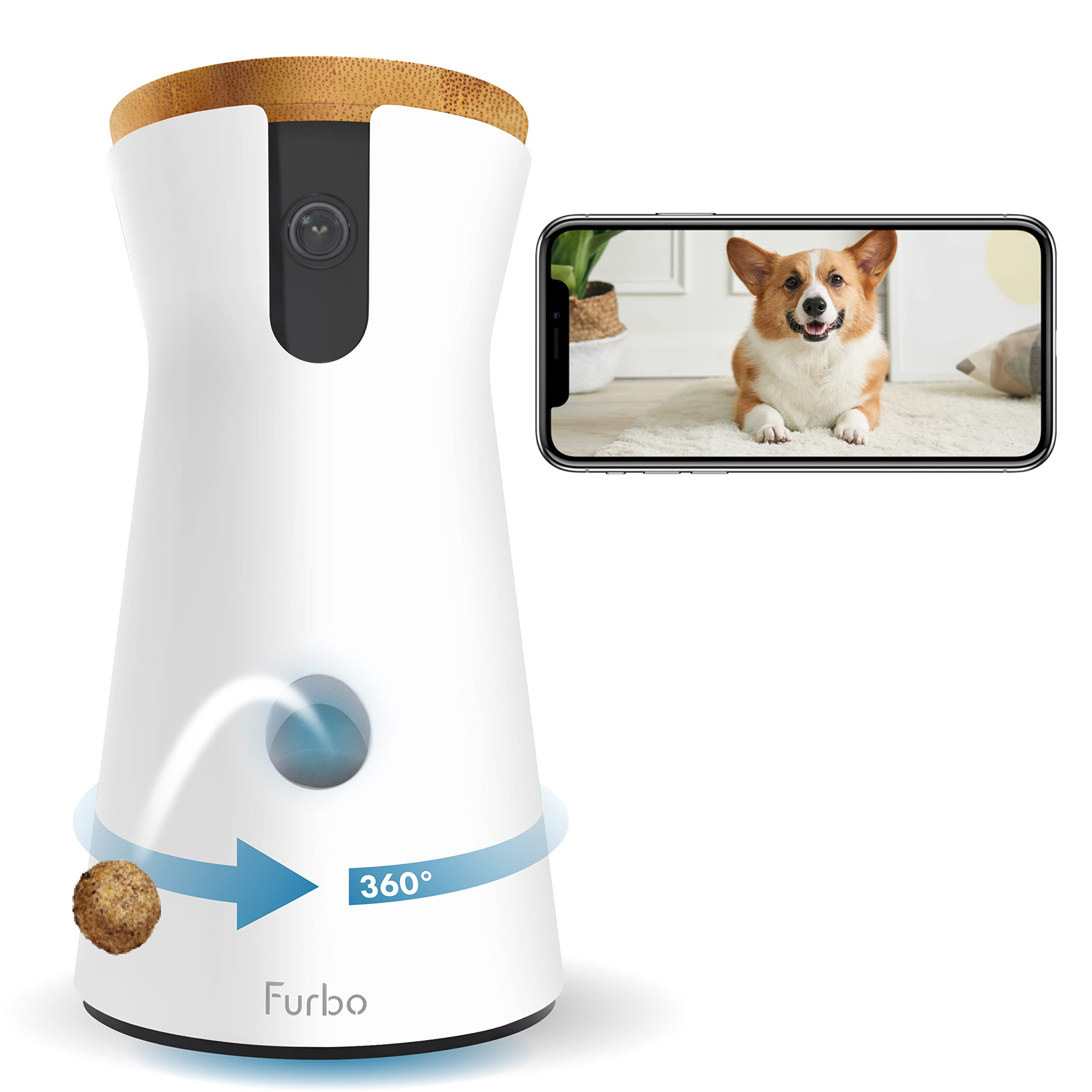 Furbo 360° Dog Camera: [New] Rotating 360° View Wide-Angle Pet Camera with Treat Tossing, Color... | Amazon (US)