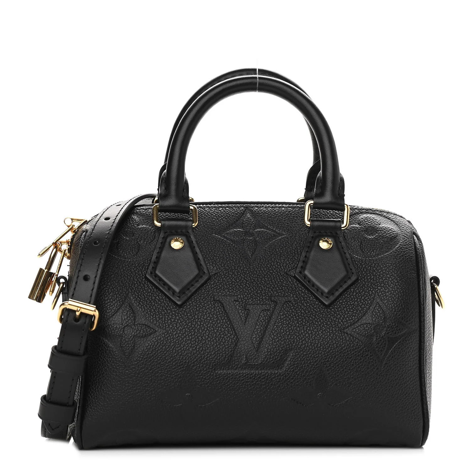 LOUIS VUITTON Empreinte Monogram Giant Speedy Bandouliere 20 Black | FASHIONPHILE | Fashionphile
