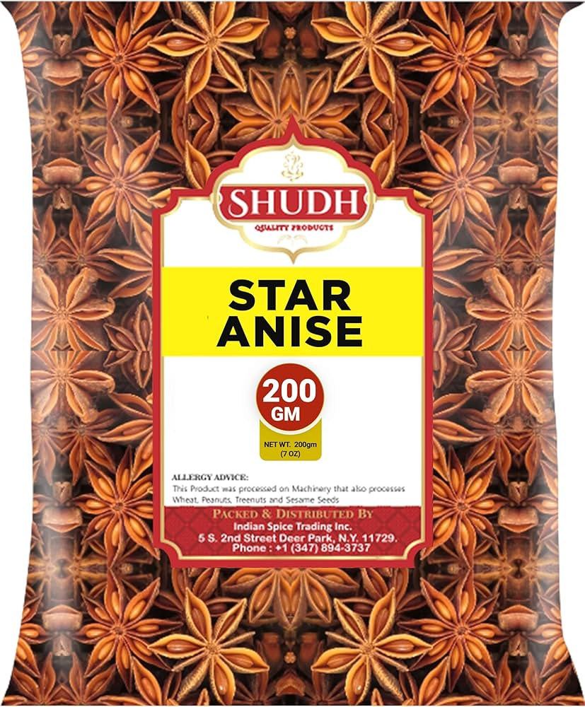 STAR ANISE WHOLE 200 gm (7 oz) | Seeds Pods ~ All Natural | Vegan | Gluten Friendly | NON-GMO | W... | Amazon (US)