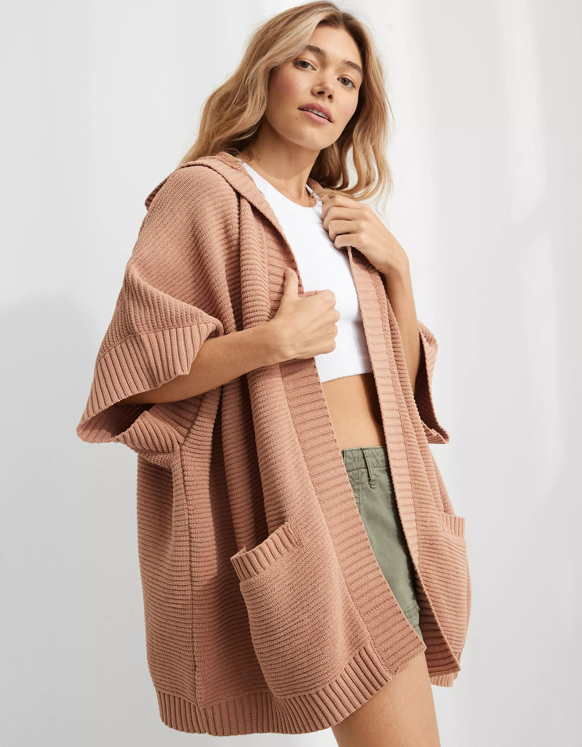 Aerie Hooded Sweater Poncho | American Eagle Outfitters (US & CA)