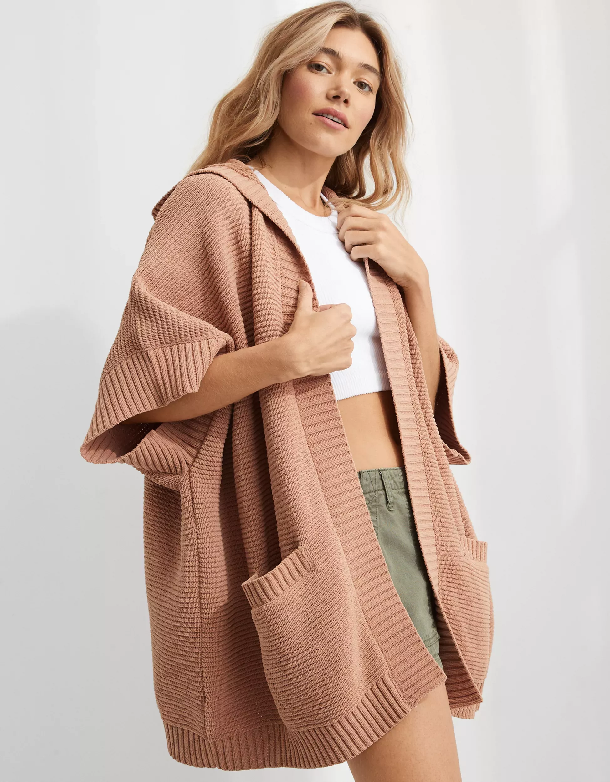 American eagle hot sale poncho sweater