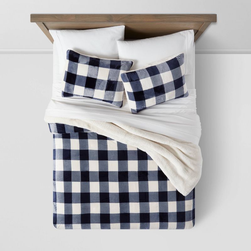 Cozy Sherpa Buffalo Check Comforter & Sham Set - Threshold™ | Target