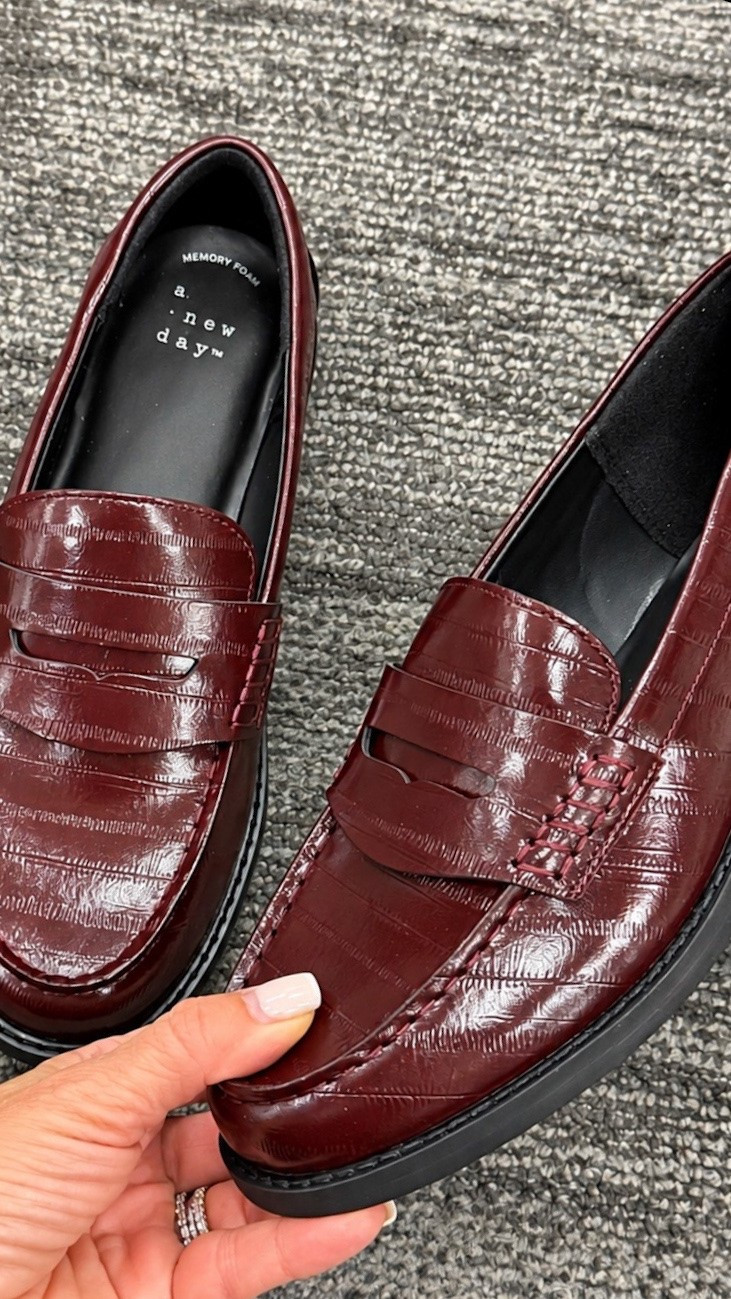 Chic Loafers from target! 
I Size down half a size