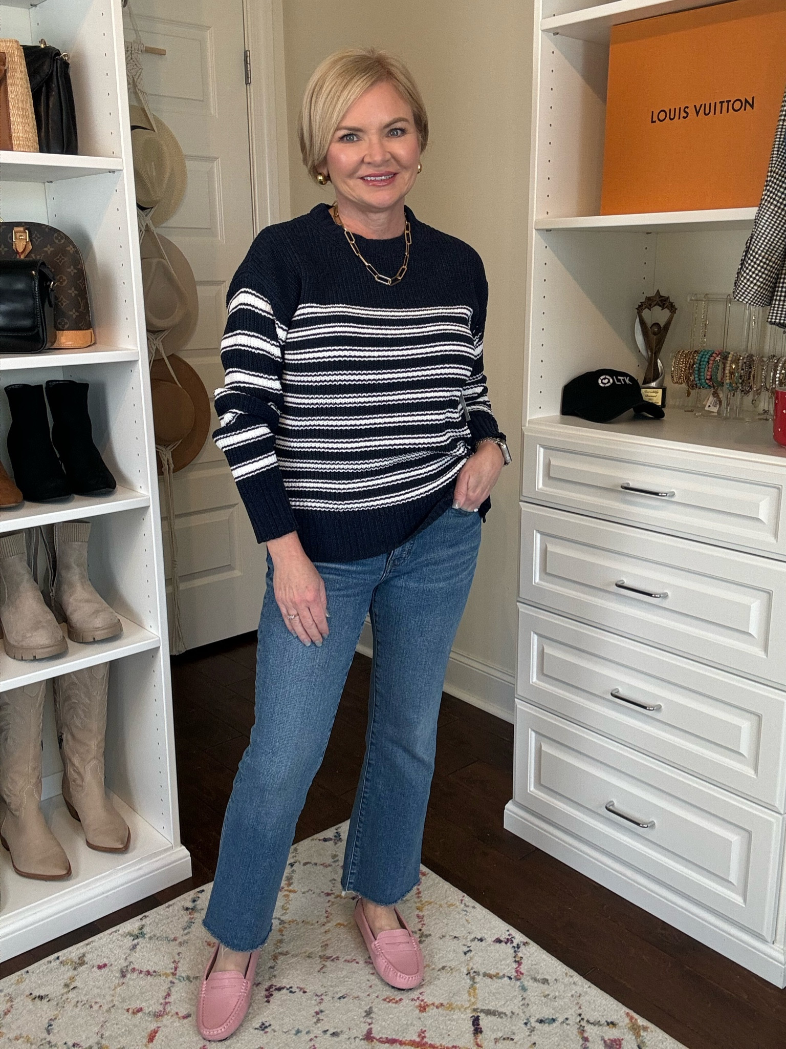 Wearing small sweater, 28 jeans winter outfits
Sweater
Stripes
Jeans
Loafers
Petite style
Over 50

#LTKMostLoved #LTKstyletip #LTKover40