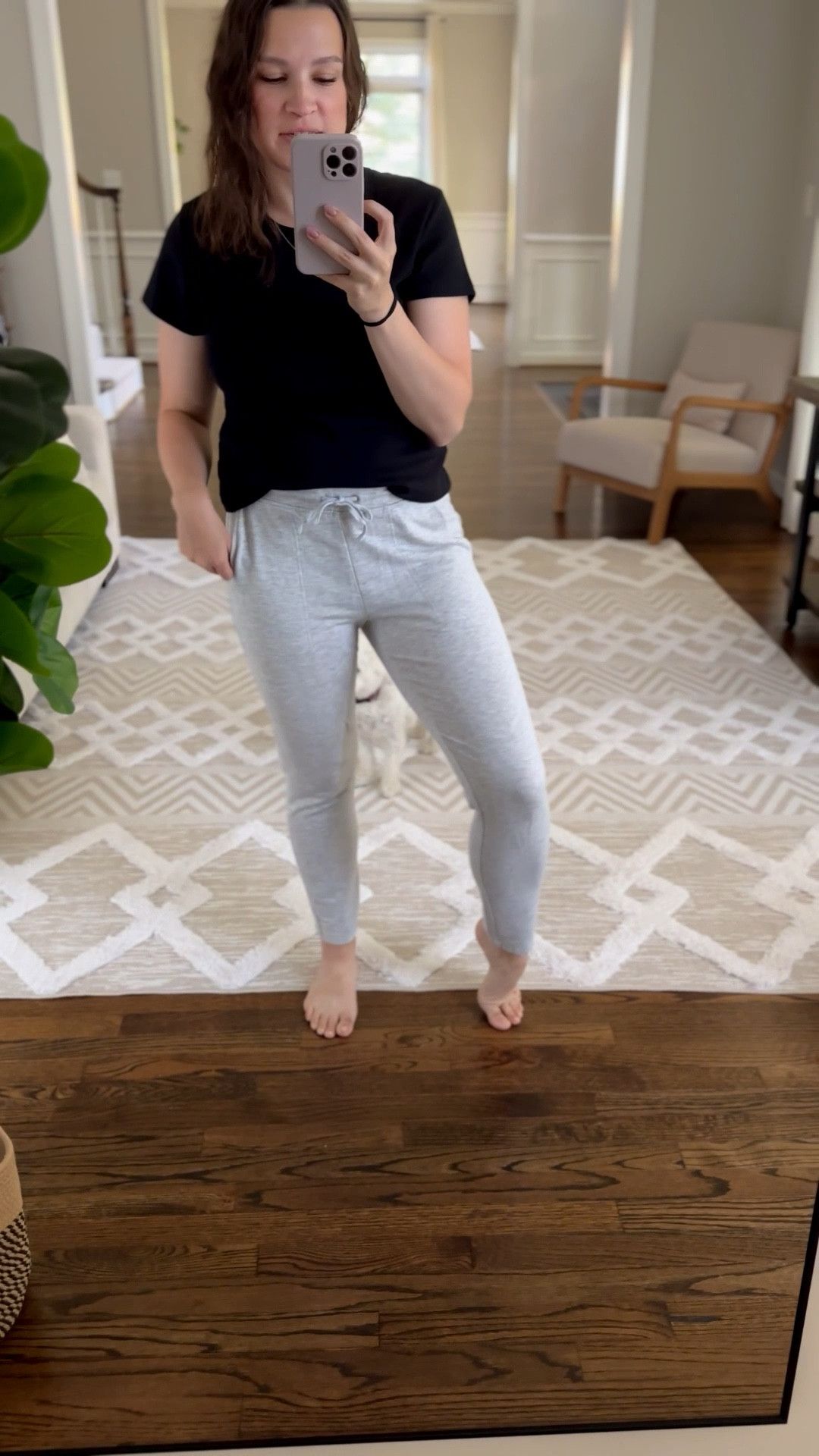 Friday OOTD! Super comfy fitted joggers paired with a mostly fitted ribbed t shirt! Threw on some hoops to feel more put together!

#LTKFindsUnder50 #LTKPetite #LTKStyleTip