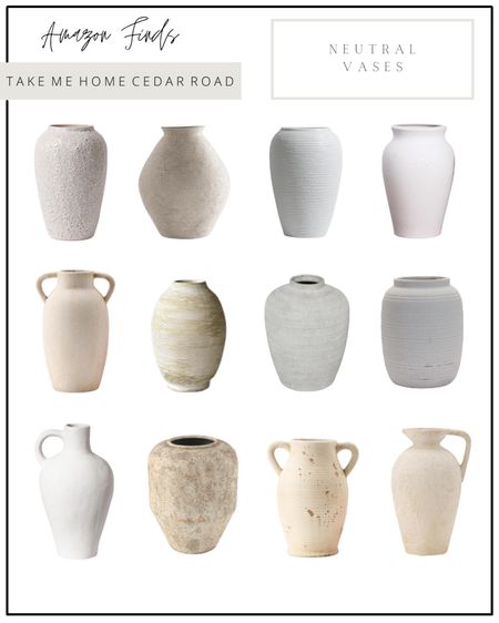 AMAZON FINDS - so many neutral new vase finds!!! Amazing prices

Vase, neutral vase, ceramic vase, tall vase, white vase, home decor, shelf decor, neutral decor, table decor, living room, bedroom , entryway, dining room, Amazon home, Amazon finds 

#LTKfindsunder50 #LTKsalealert #LTKhome