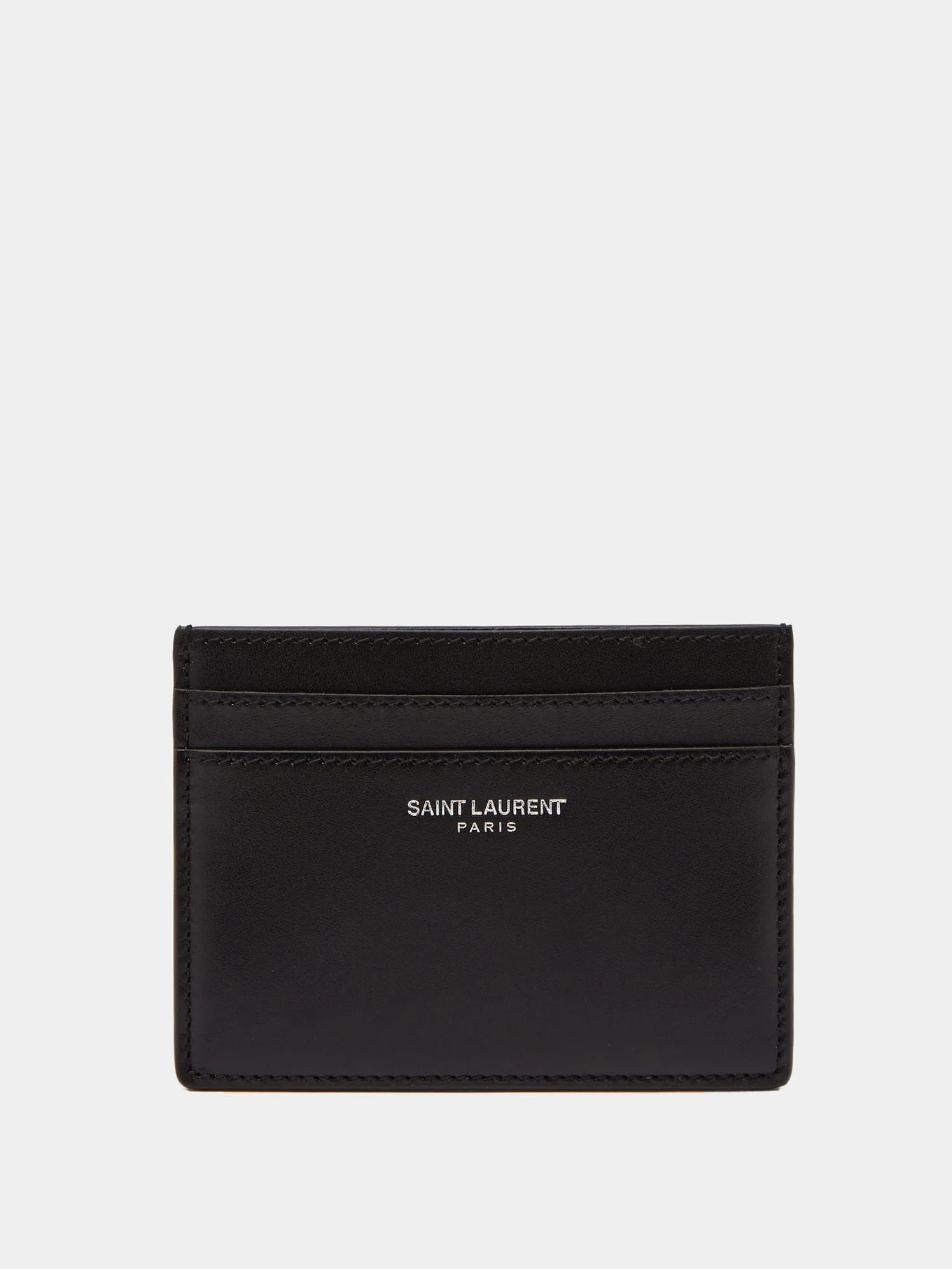 Logo-print leather cardholder | Matches (UK)