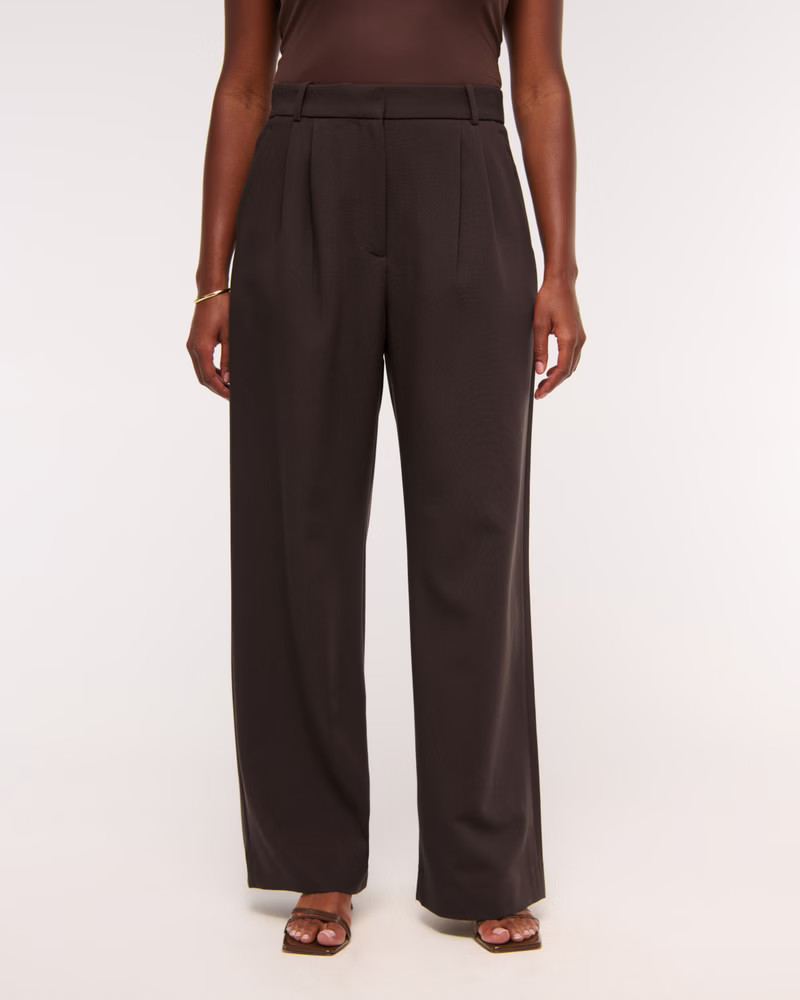 A&F Sloane Tailored Wide Leg Pant | Abercrombie & Fitch (US)