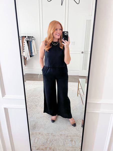 Petal and Pup try on! Black two piece set, perfect for working from home or running errands! Comfy and stylish! I would got with your regular size

#LTKstyletip #LTKunder100 #LTKSeasonal