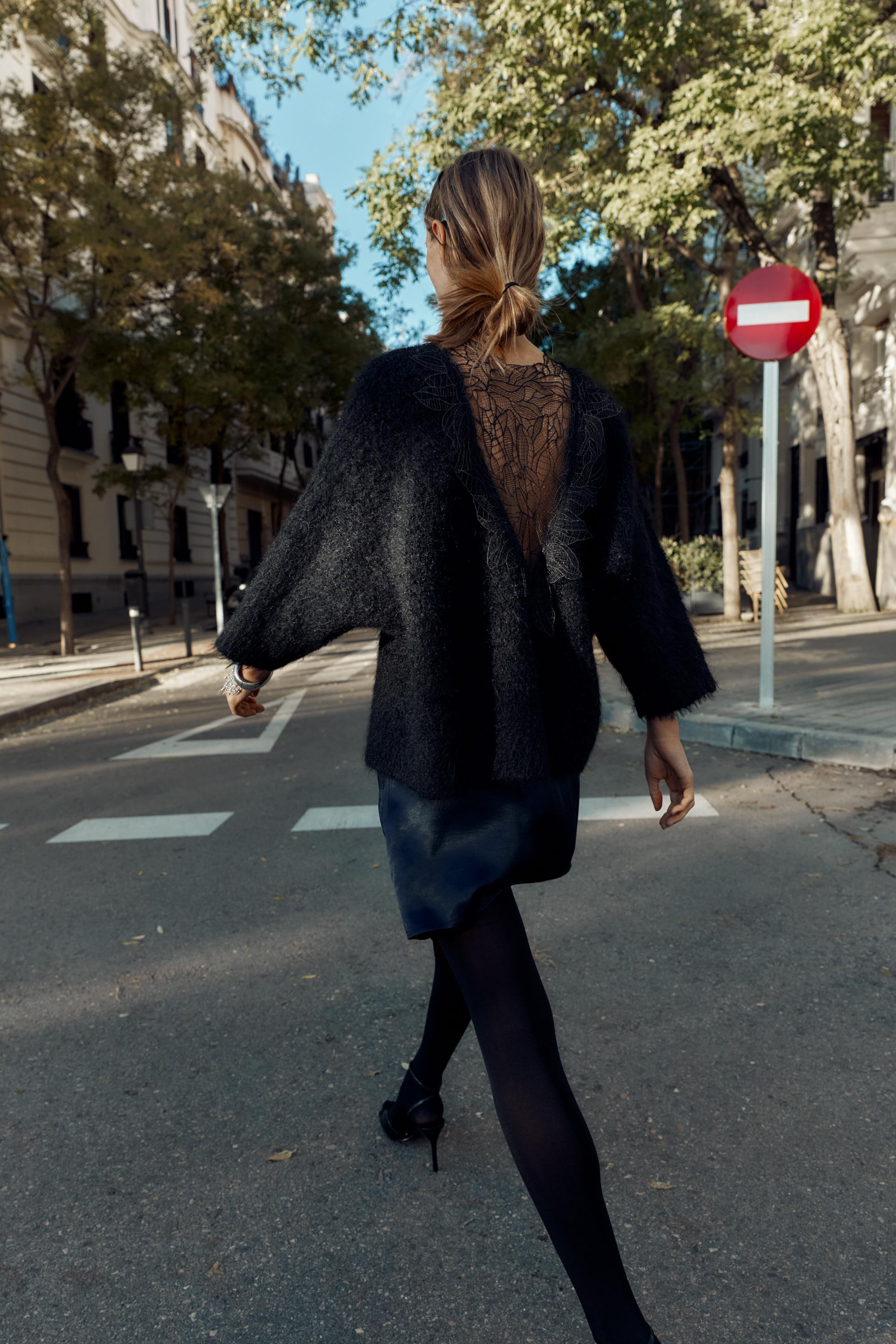 COMBINATION LACE KNIT SWEATER | Zara US