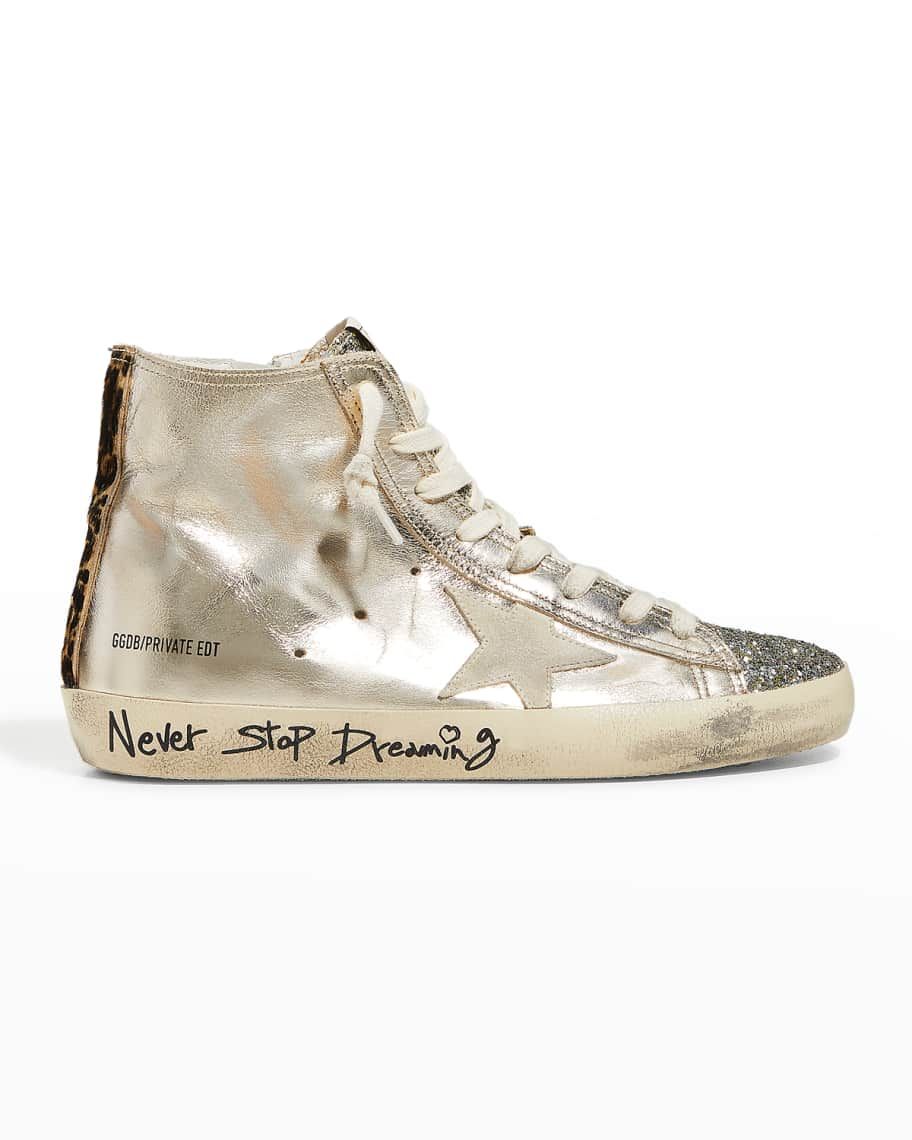 Golden Goose Metallic Leather Never Stop Dreaming Sneakers | Neiman Marcus