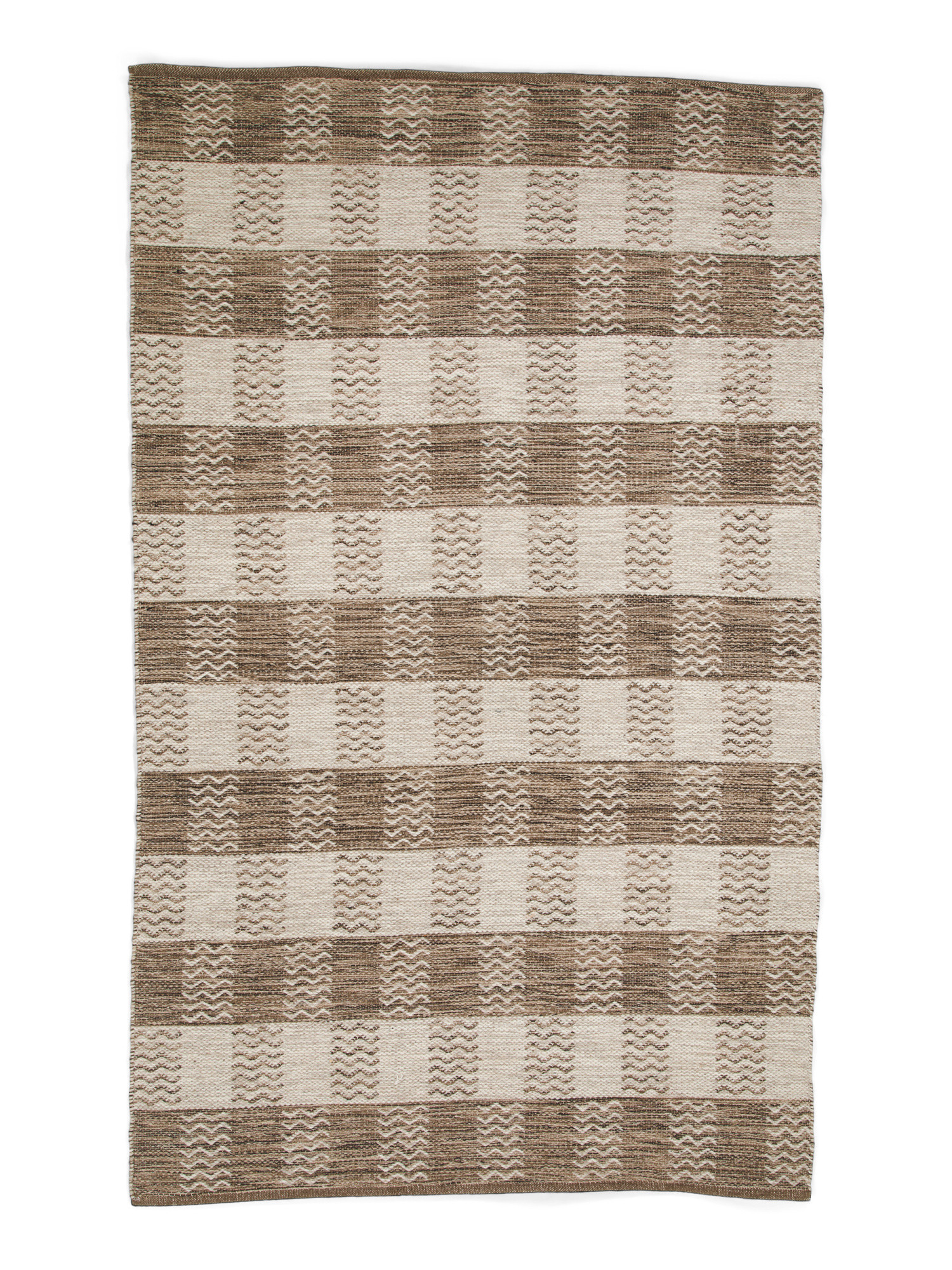 Made In Turkey Wool And Cotton Checkerboard Rug | TJ Maxx