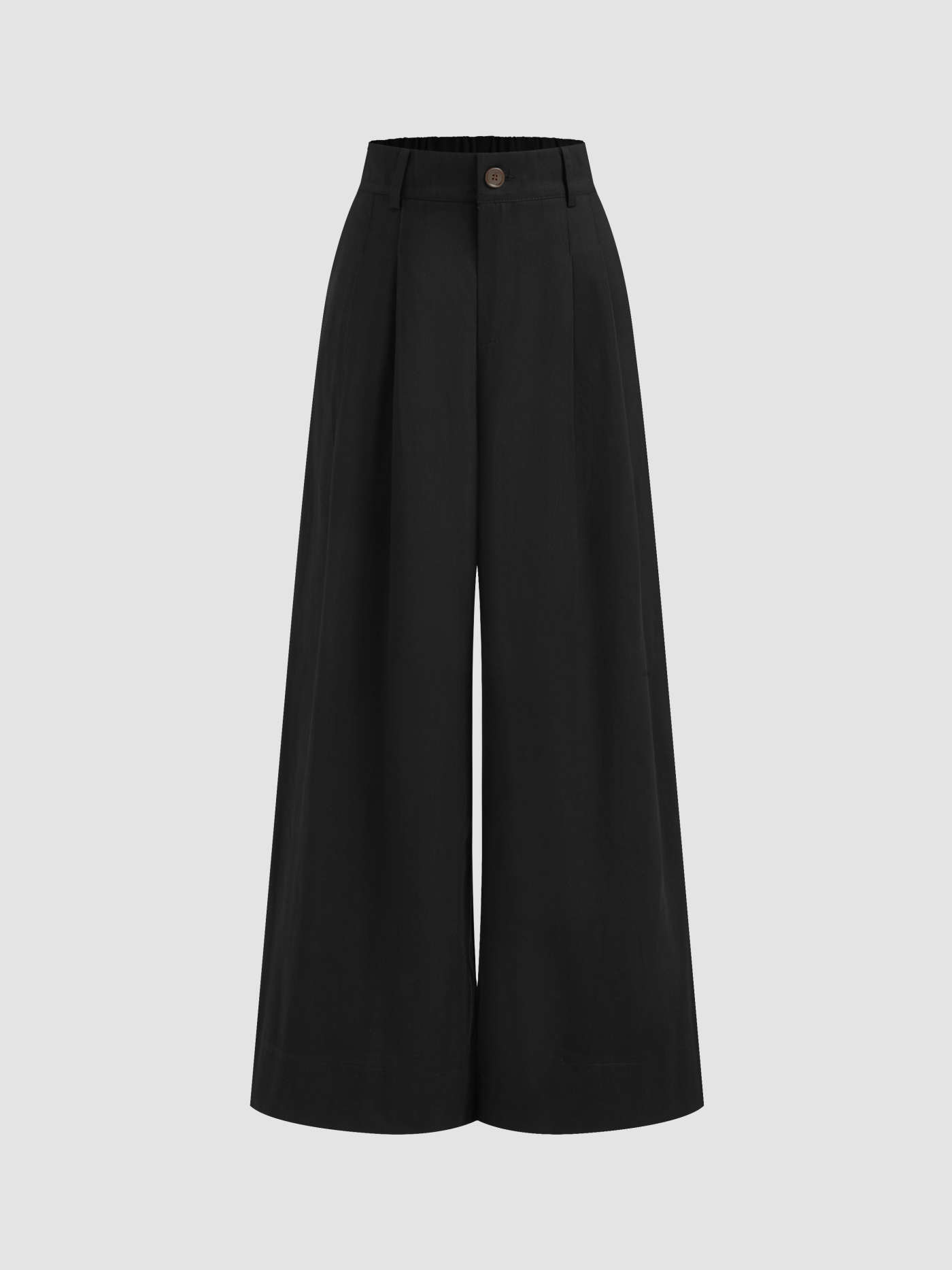 Silk-blend High Rise Solid Pocket Pleated Wide Leg Trousers | Cider