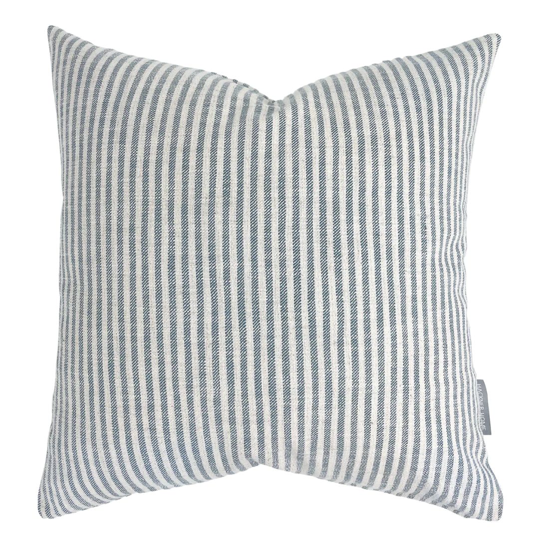 Woven Stripes | Blue Pillow Cover | Hackner Home (US)