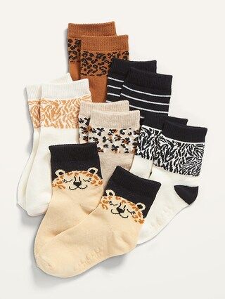 Unisex 6-Pack Printed Crew Socks for Toddler &#x26; Baby | Old Navy (US)