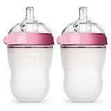 Amazon.com : Comotomo Baby Bottle, Pink, 8 Ounce (2 Count) : Baby | Amazon (US)
