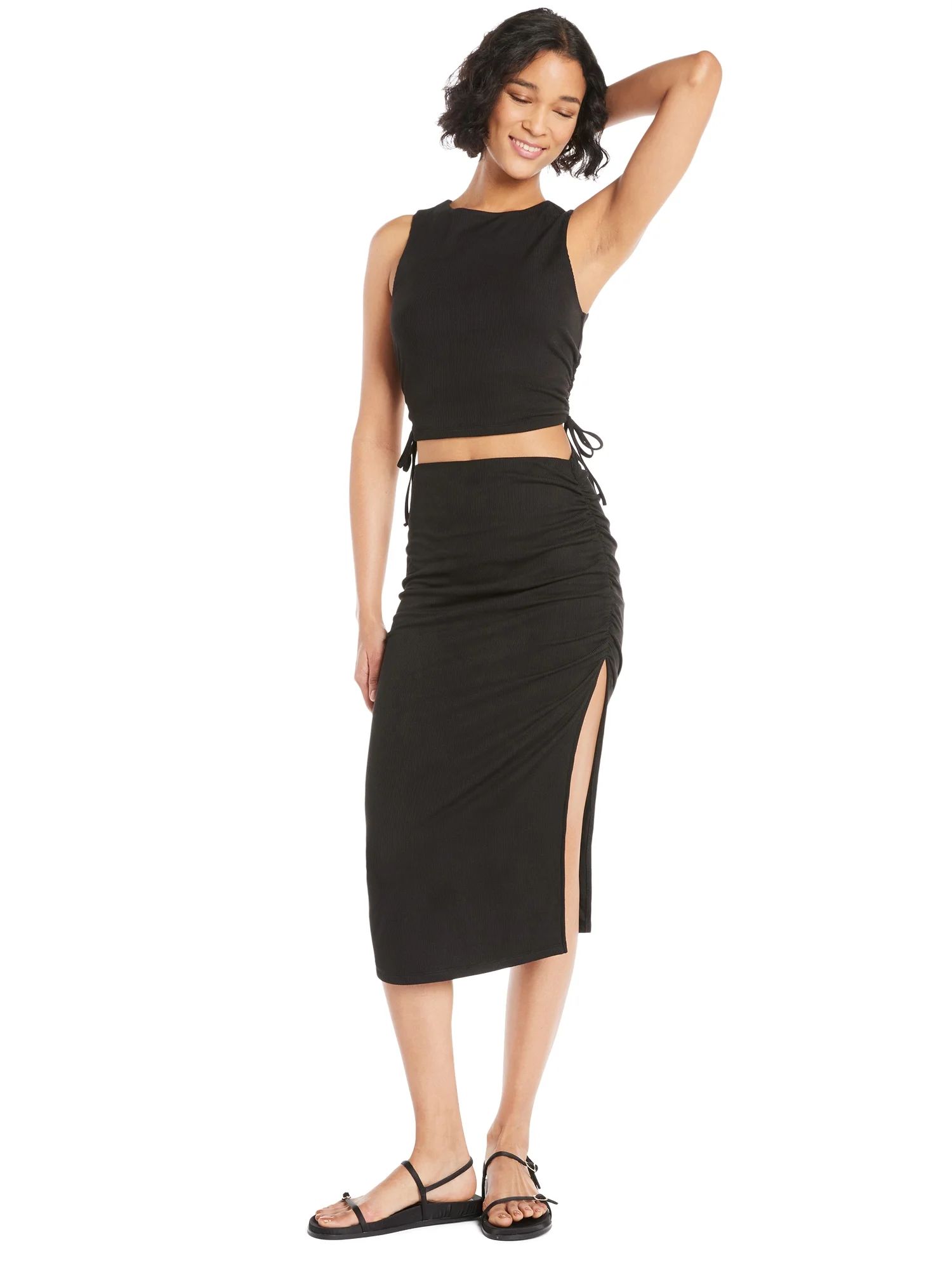 Liv & Lottie Juniors Top and Midi Skirt Outfit Set, 2-Piece, Sizes S-XL | Walmart (US)